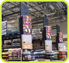 Painel de LED aplicado no segmento SUPERMERCADOS